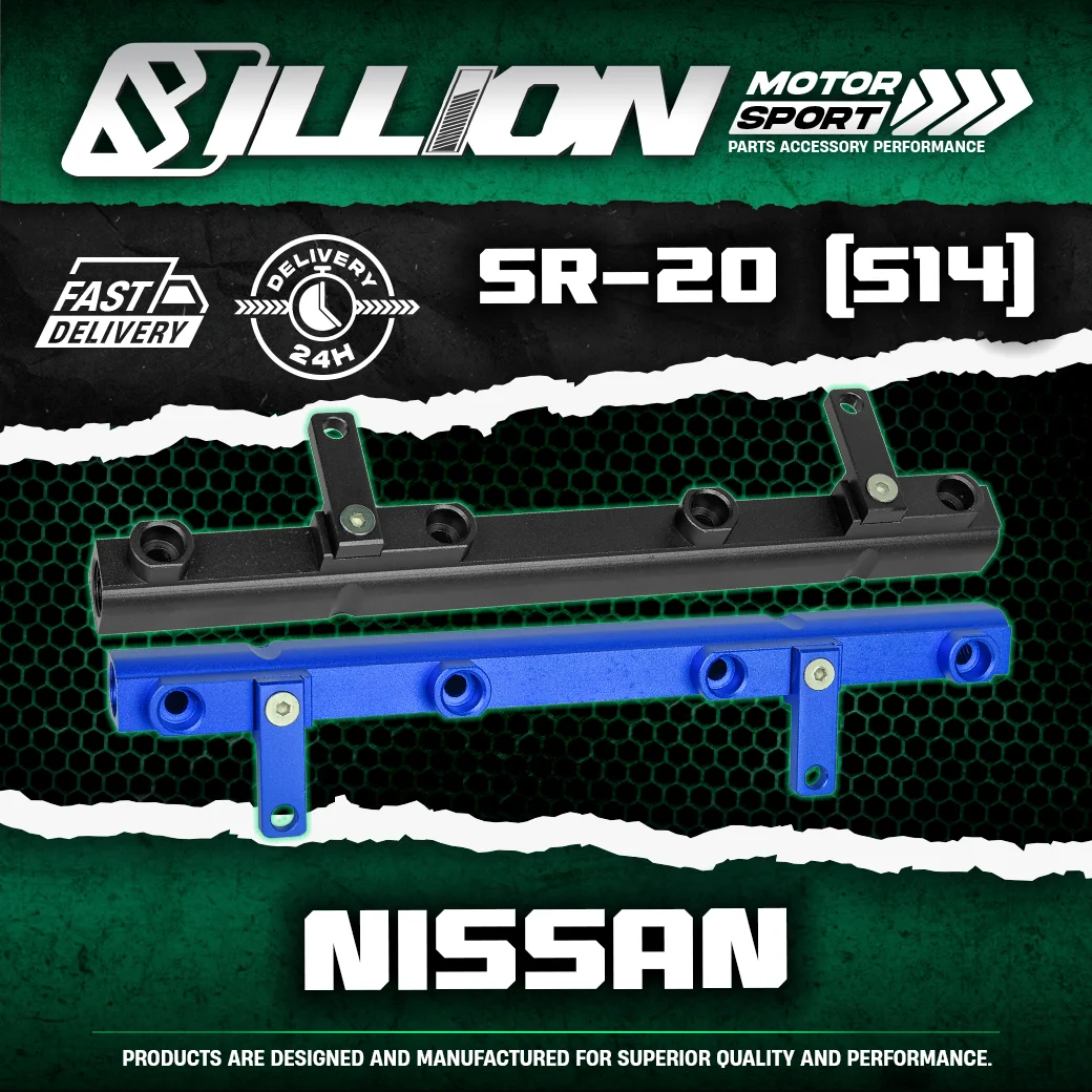 รางหัวฉีด Billion สำหรับ NISSAN เครื่อง SR20 (S14) BLACK