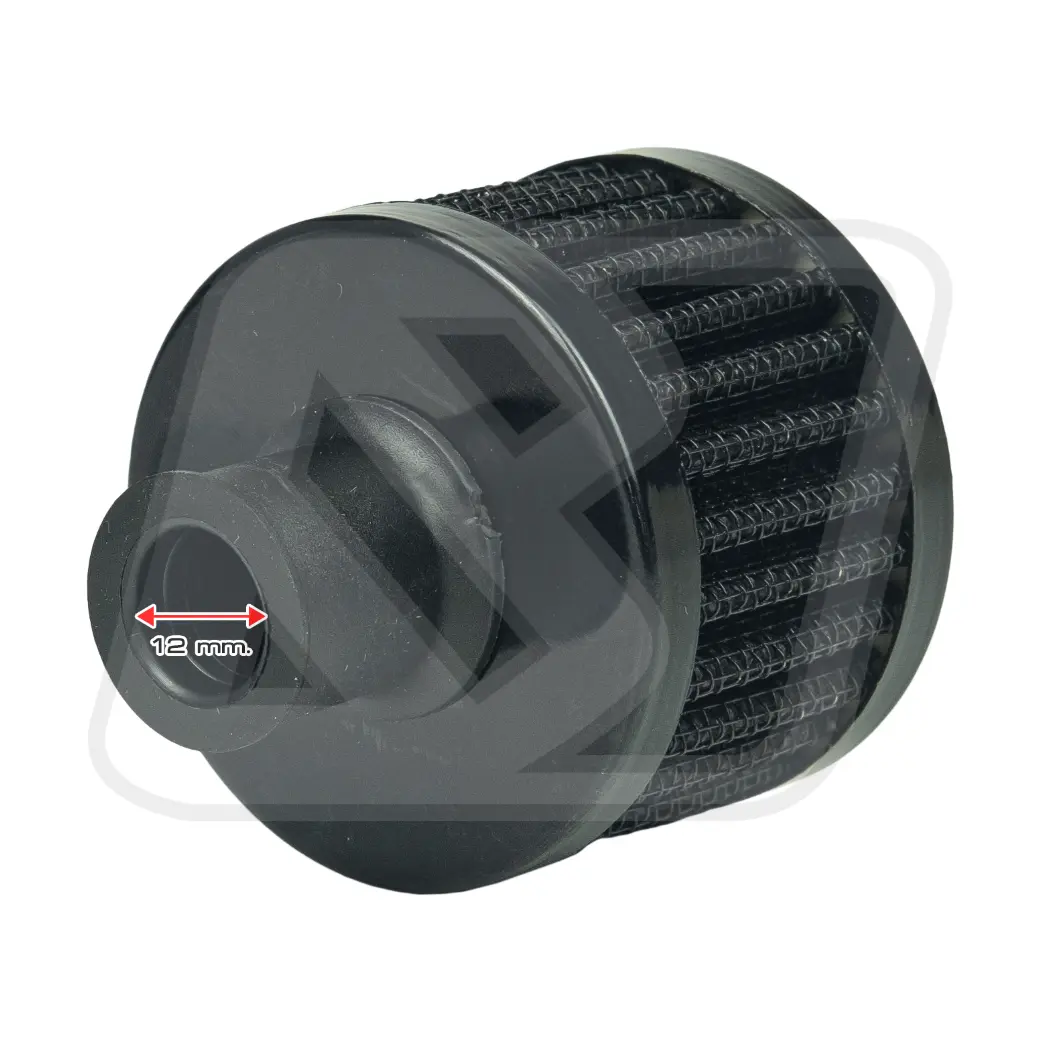 กรองดักไอ Billion Mini Breather Filter Black 12 mm.