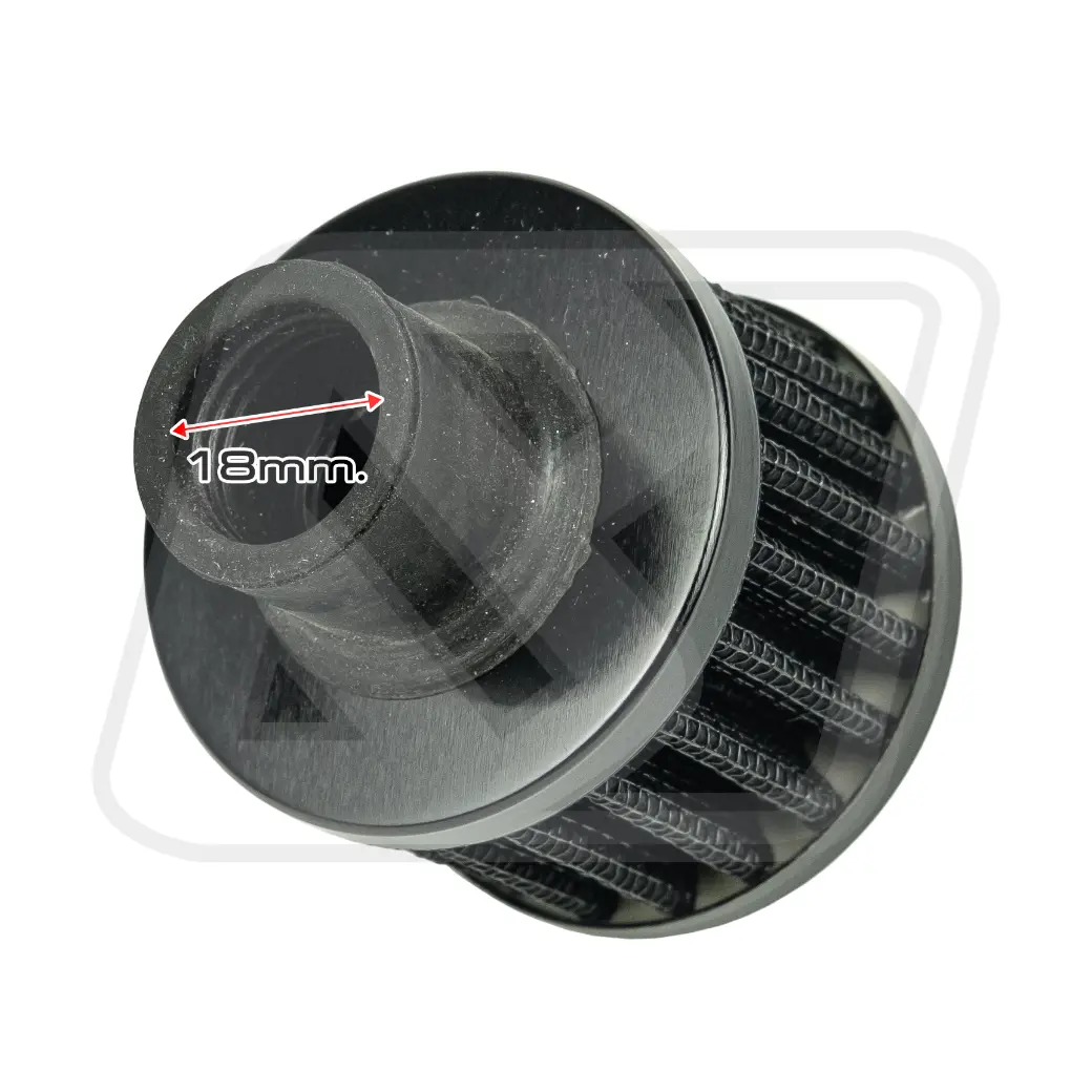 กรองดักไอ Billion Mini Breather Filter Black 18mm.