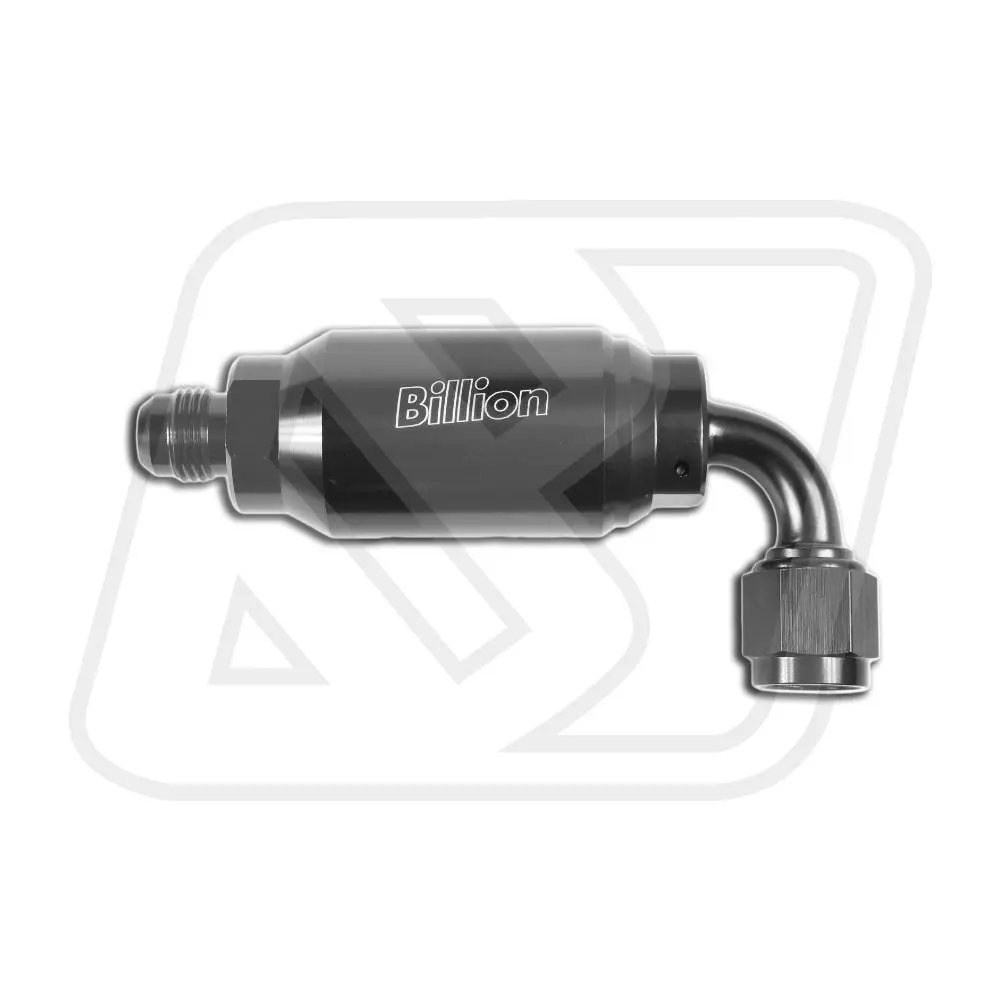 Fuel Filter กรองน้ำมันเชื้อเพลิง Billion 90องศา ออกเกลียวตัวเมีย AN6-3