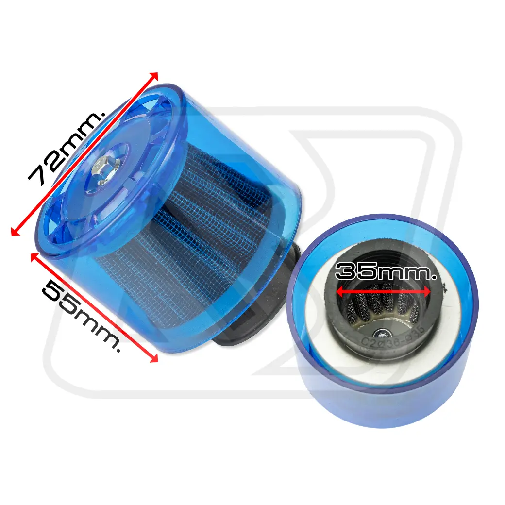 กรองอากาศ มีฝาครอบ ขนาด 35mm ตรง