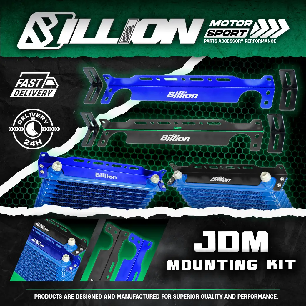 Oil Cooler Mounting Kit ขายึดออยคูลเลอร์ Billion JDM Style [BLUE]