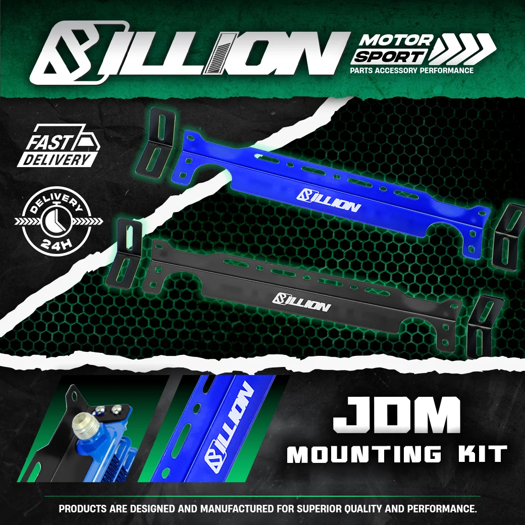 Oil Cooler Mounting Kit ขายึดออยคูลเลอร์ Billion JDM Style [BLUE]