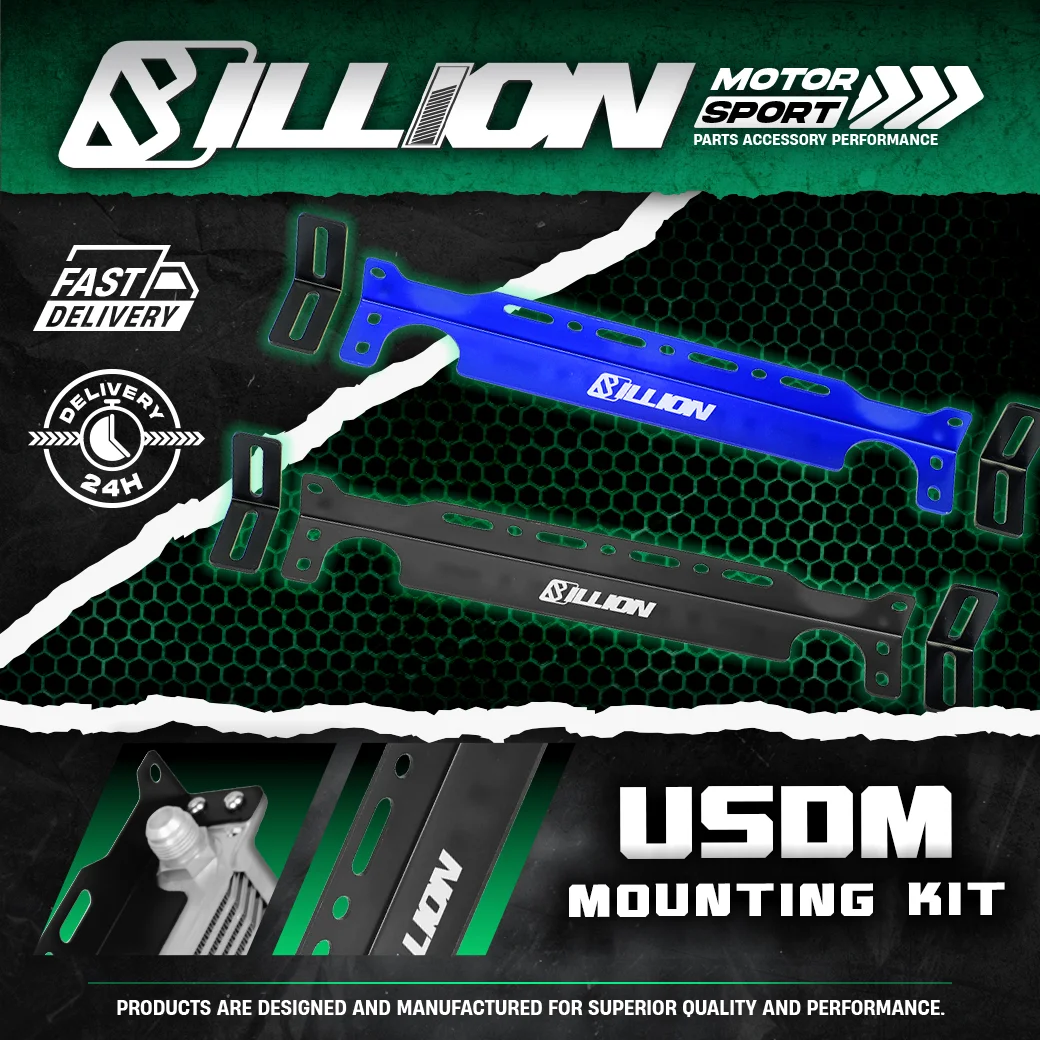 Oil Cooler Mounting Kit ขายึดออยคูลเลอร์ Billion USDM Style [BLACK]