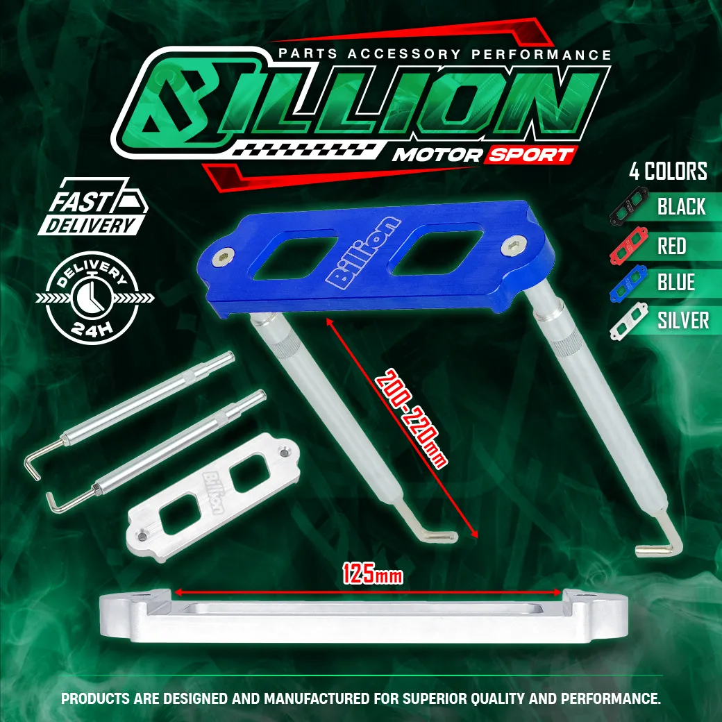 คาดแบตเตอรรี่ Billion 45Amp + ขา CNC (SILVER)