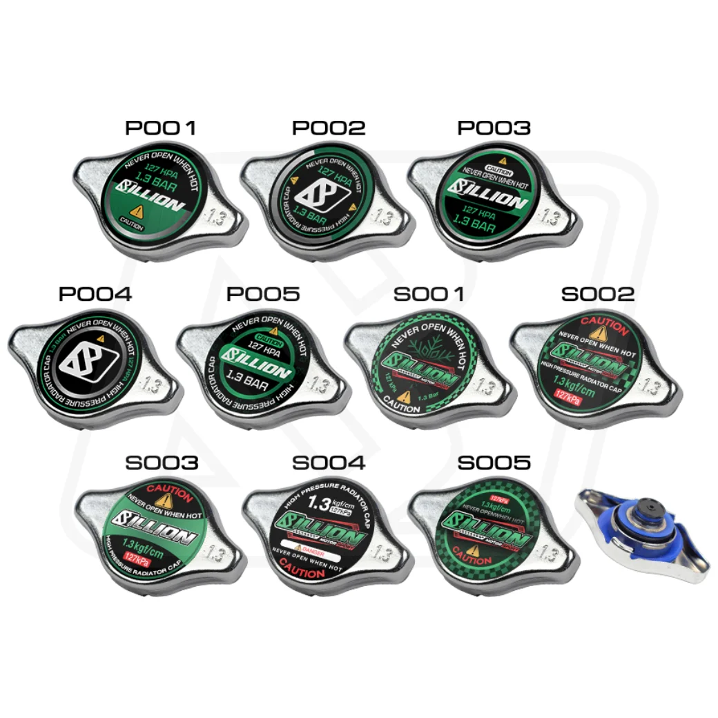 ฝาหม้อน้ำ Billion motorsport 1.3 Bar แบบจุกเล็ก เลือก S001–S005 และ P001–P005