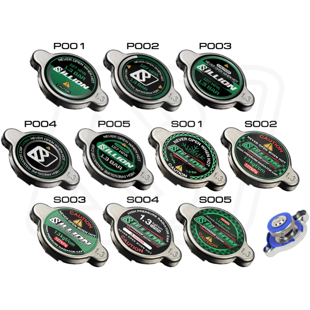 ฝาหม้อน้ำ Billion motorsport 1.3 Bar แบบจุกใหญ่ เลือก S001–S005 และ P001–P005