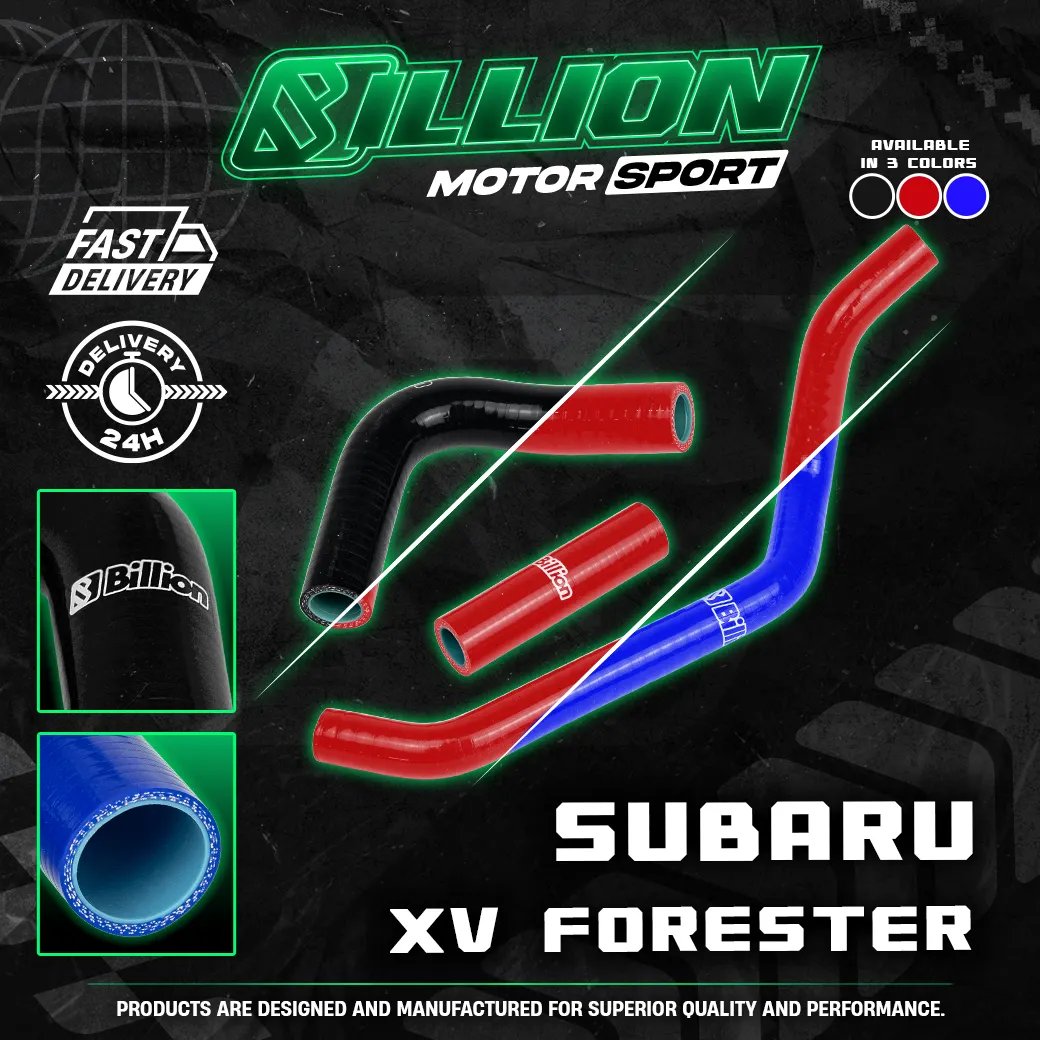ชุดท่อน้ำ Billion ใต้คอมแอร์ SUBARU XV Forester (3 ชิ้น) (BLUE)