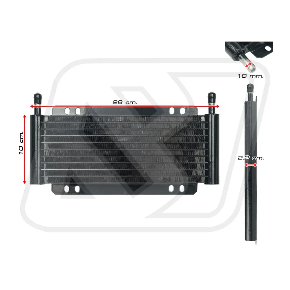 Transmission Oil Cooler Kit ชุดออยคูลเลอร์น้ำมันเกียร์อัตโนมัติ Billion Black(11ROW)-1