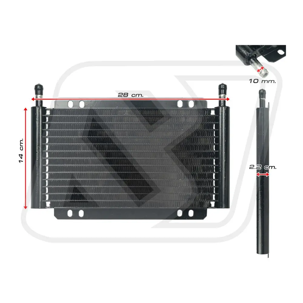 ชุดออยคูลเลอร์น้ำมันเกียร์อัตโนมัติ Transmission Oil Cooler Kit Billion Black 15ROW