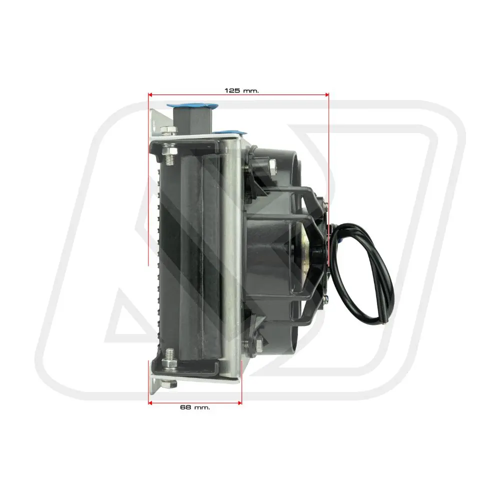 Oil Cooler Kit+Electric Fans ชุดออยออยคูลเลอร์ Billion USDM 19Row AN8 + พัดลม Panasonic x2 BLACK-3