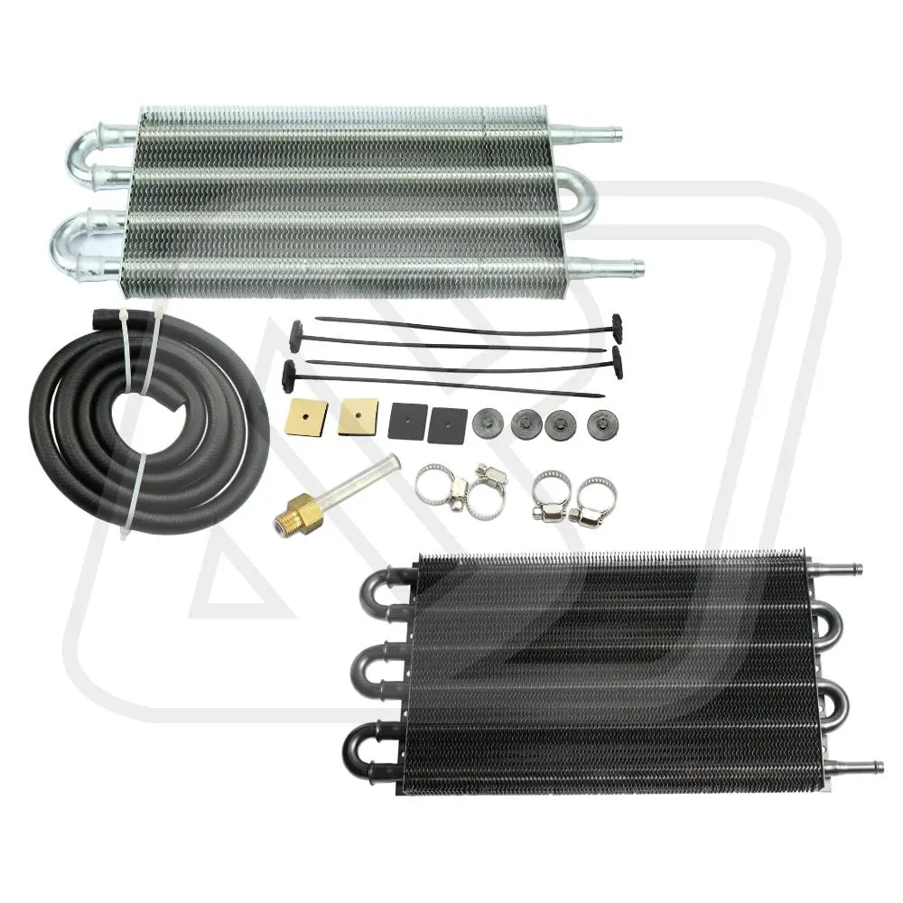 Oil Cooler Kit ชุดแผงออยเกียร์ Billion 6 แถว พร้อมสายออย SILVER