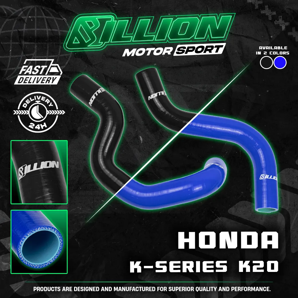ท่อน้ำ Billion HONDA K-Series K20 Swap (2 ชิ้น) (ฺBLACK)