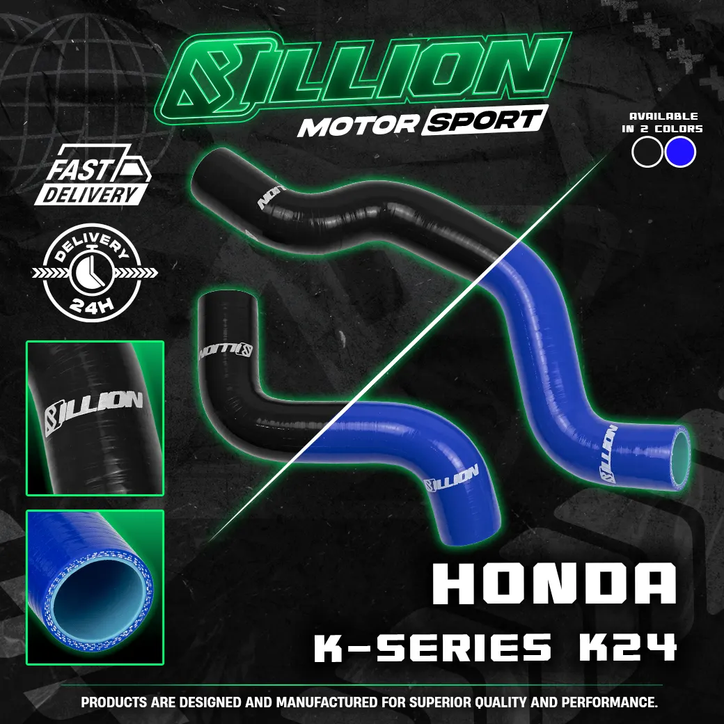ท่อน้ำ Billion HONDA K-Series K24 Swap (2 ชิ้น) (ฺBLACK)
