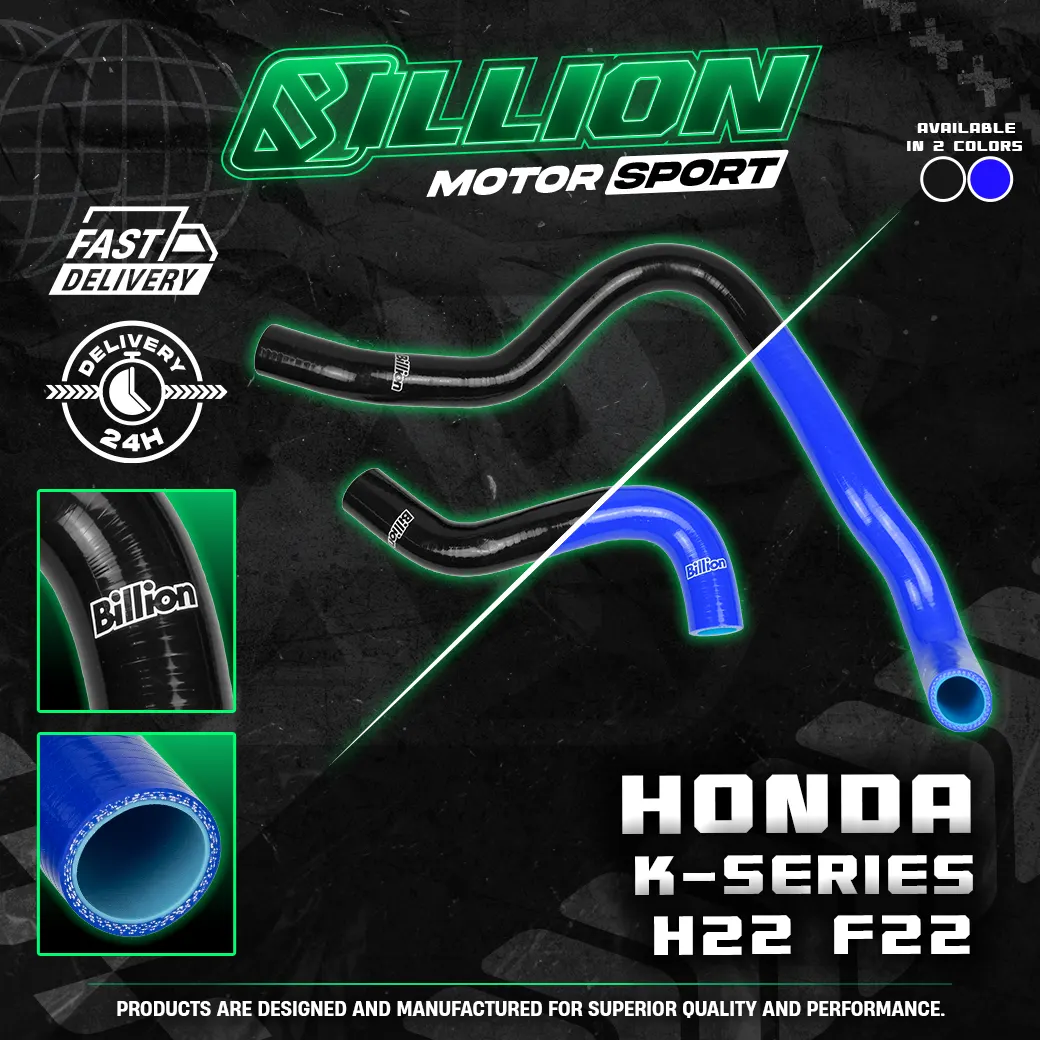 ท่อน้ำ Billion Honda เครื่อง H-Series H22/F22 (BLACK)