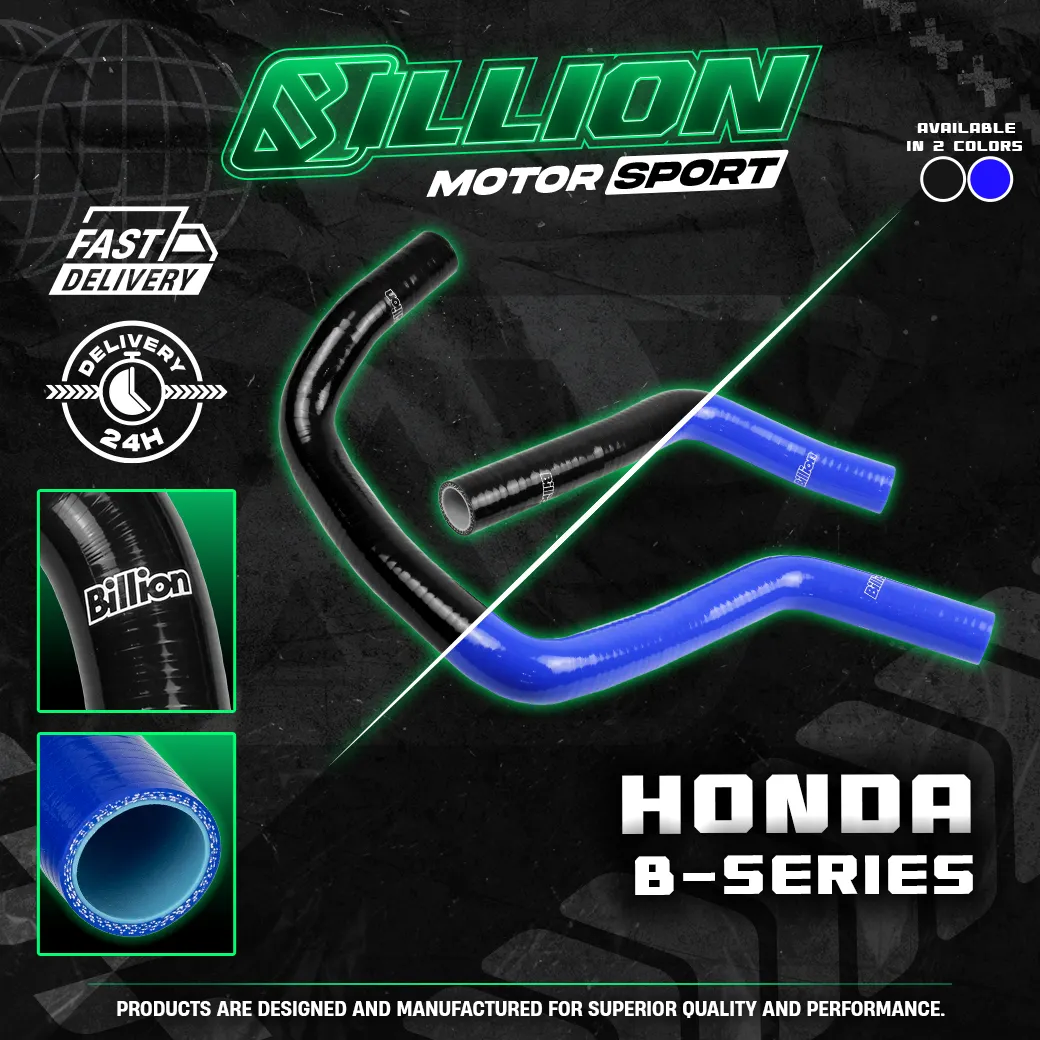 ท่อน้ำ Billion Honda B-Series 2 ชิ้น (BLACK)