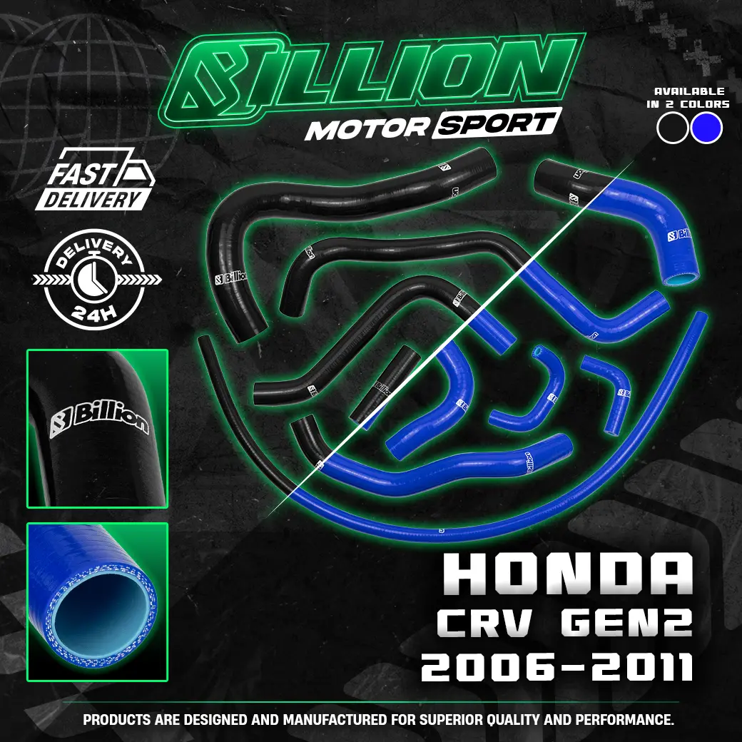 ท่อน้ำ Billion Honda CRV GEN2 01-06 (10 ชิ้น) (BLACK)