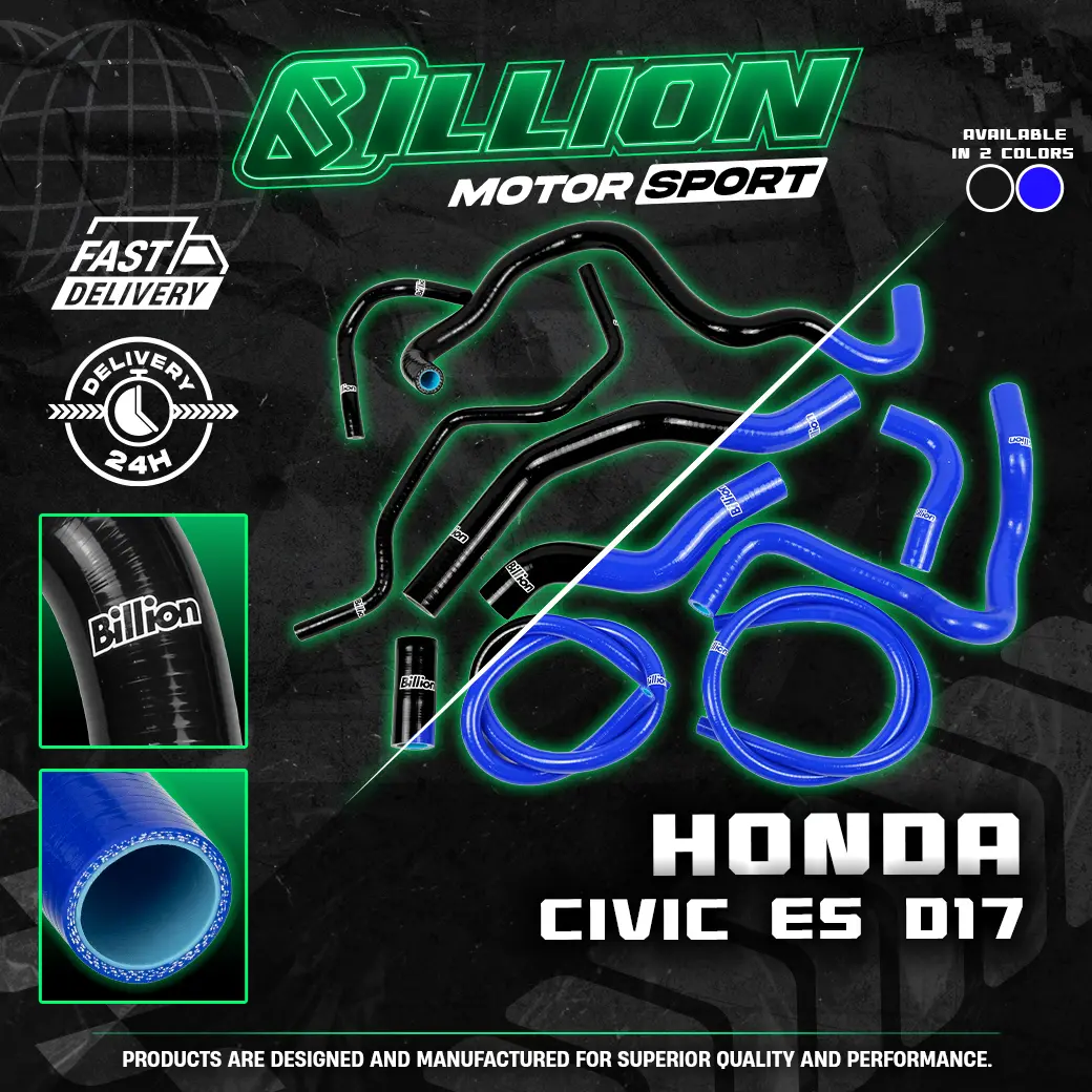 ท่อน้ำ Billion Honda Civic ES D17 (10 ชิ้น) – BLACK