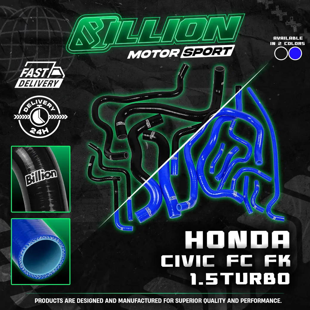ท่อน้ำ Billion Honda Civic FC FK 1.5Turbo (17ชิ้น) (BLACK)