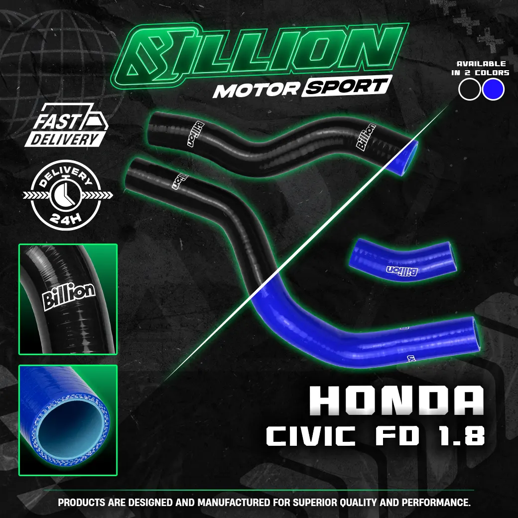 ท่อน้ำ Billion Honda Civic FD 1.8 (3 ชิ้น) (BLACK)