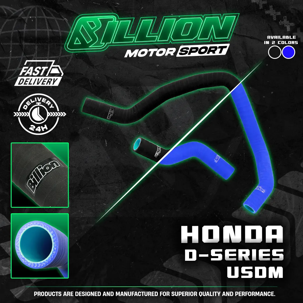 ท่อน้ำ Billion Honda D-Series 2 ชิ้น (BLUE – USDM)