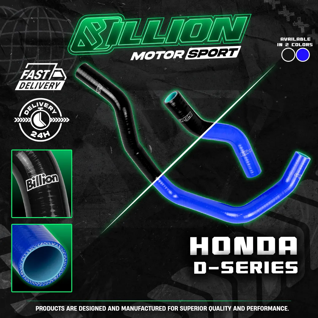 ท่อน้ำ Billion Honda D-Series 2 ชิ้น (BLACK)