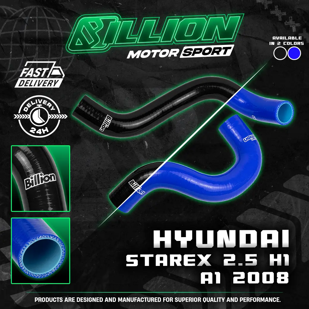 ท่อน้ำ Billion Hyundai STAREX 2.5 H1 เครื่อง A1 ปี08 (2 ชิ้น) (BLACK)