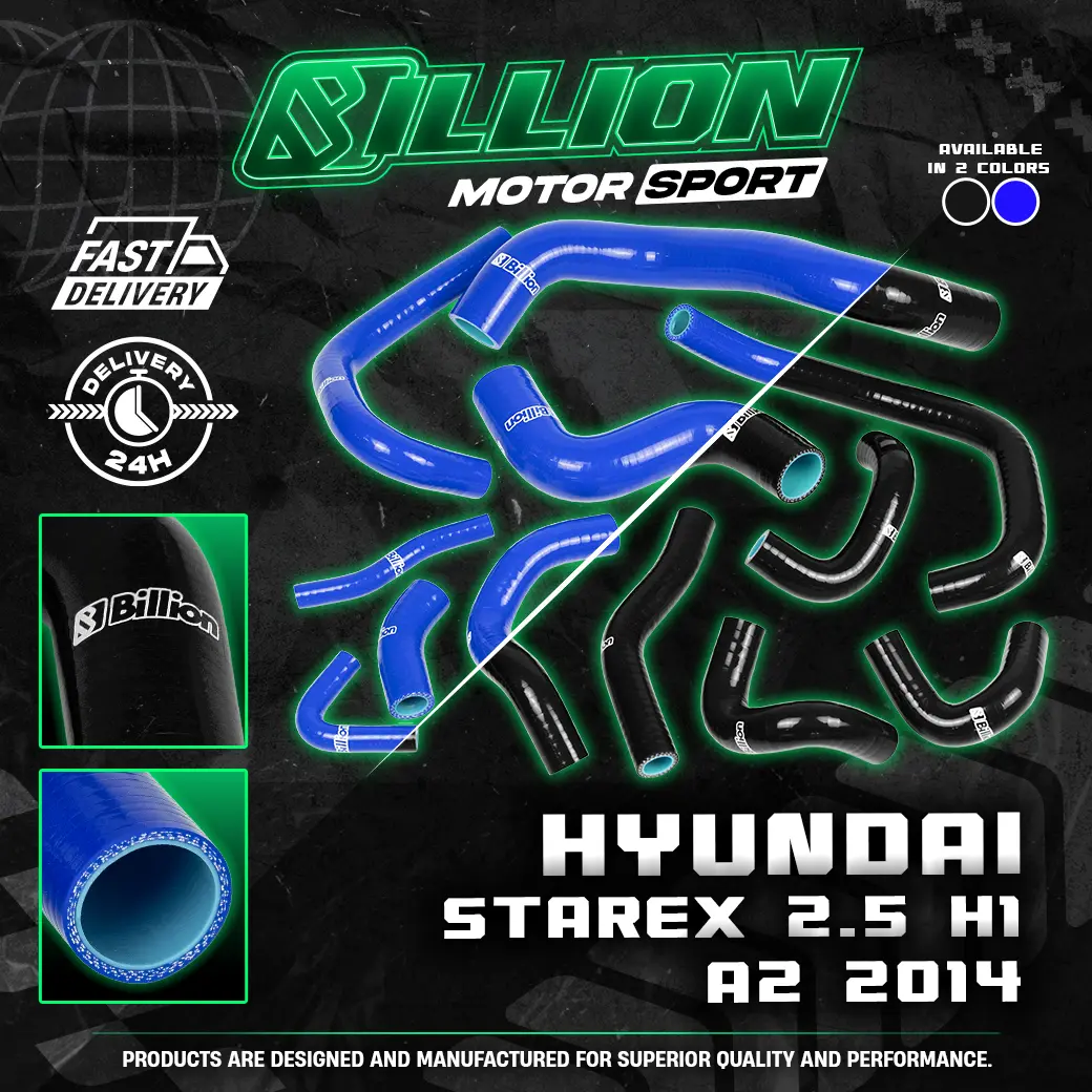 ท่อน้ำ Billion Hyundai STAREX 2.5 H1 เครื่อง A2 ปี 2014 (12 ชิ้น) (BLACK)