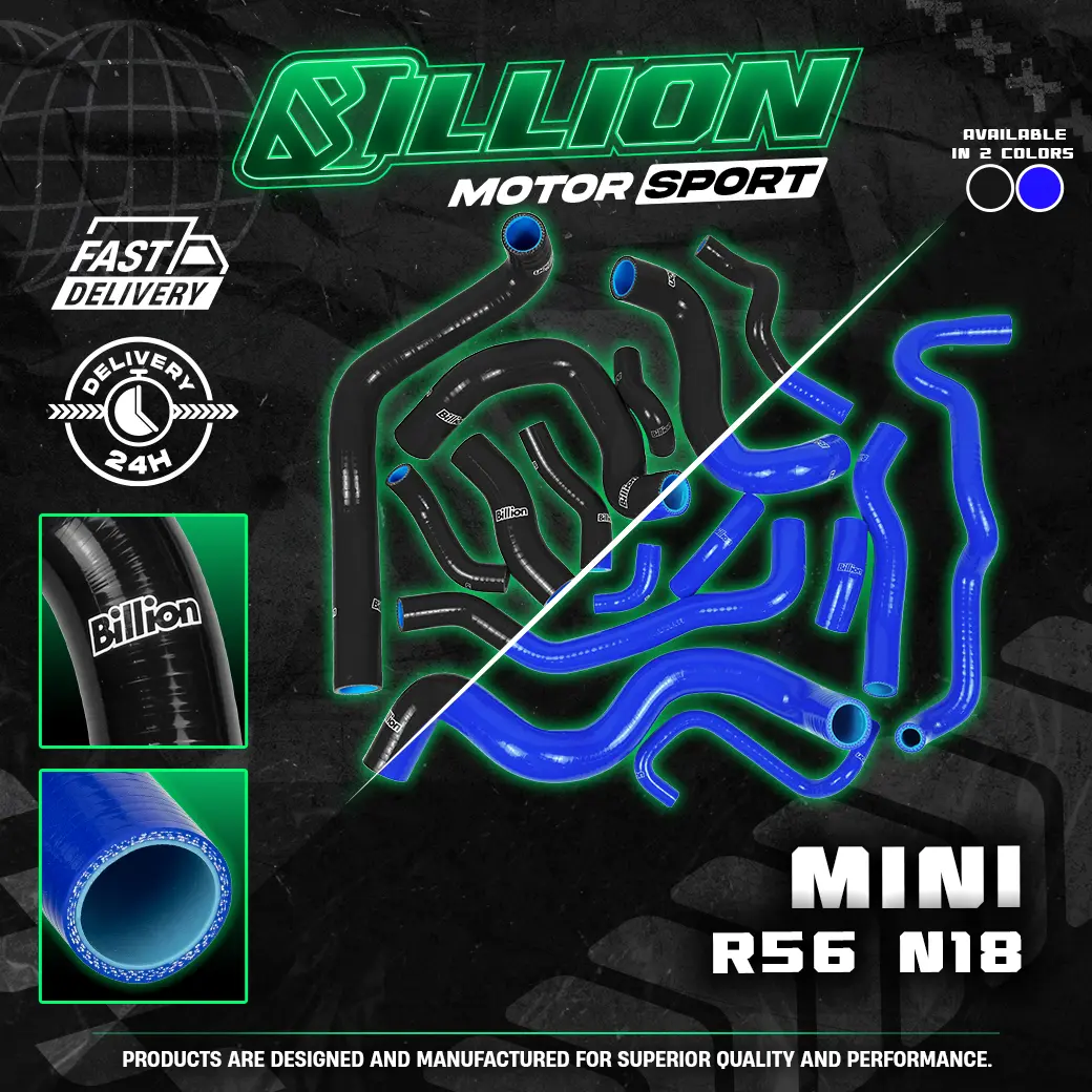 ท่อน้ำ Billion Mini R56 N18 (17 ชิ้น) – BLACK