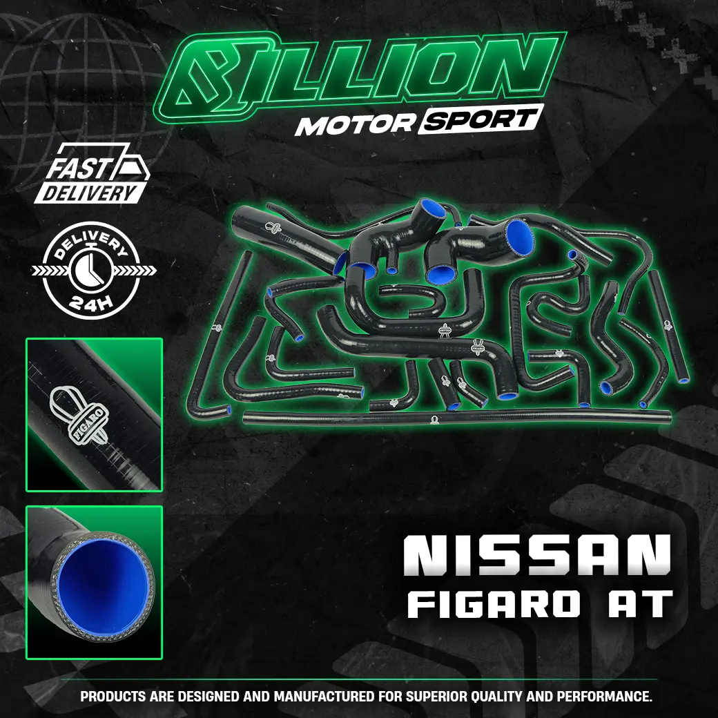 ท่อน้ำ Billion Nissan FIGARO AT (23 ชิ้น) – สีดำ