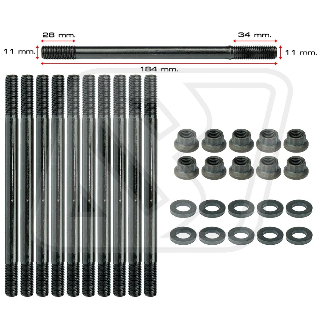 น็อตฝาสูบ Billion HONDA B18-B20 ชุดน็อตฝาเครื่อง B-Series รองรับการบูสต์และแต่งเครื่องเต็มระบบ