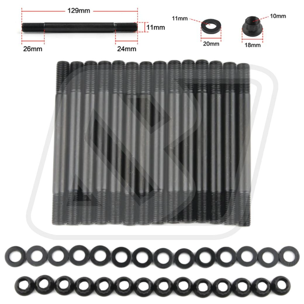 น็อตฝาสูบ Billion NISSAN RB20/RB25DET Head Studs ชุดน็อตฝาเครื่องคุณภาพสูง