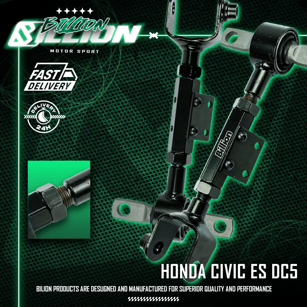 ชุดค้ำปรับมุมล้อหลัง Billion Honda Civic ES / DC5 (Camber Arms | สีดำ)
