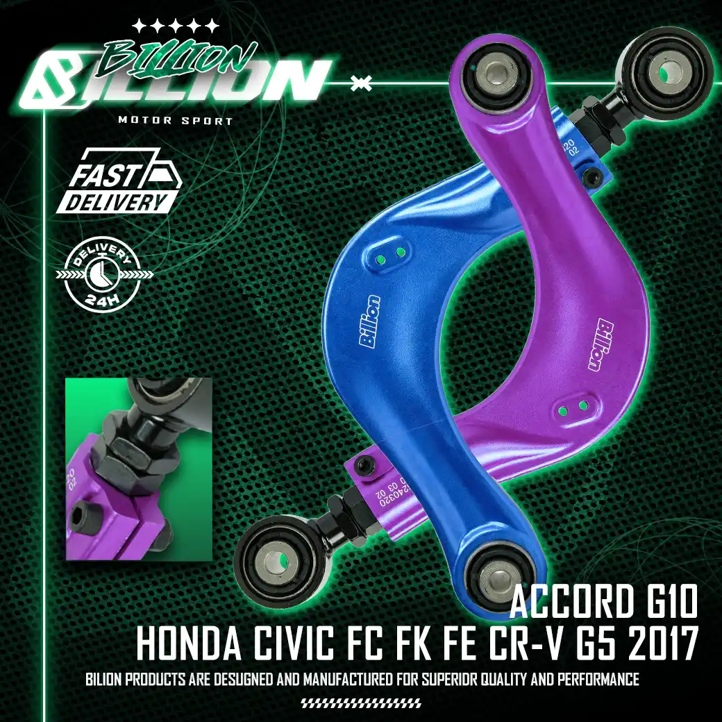 ชุดปรับมุมล้อหลัง Billion Honda Civic FC/FK/FE, Accord G10, CR-V G5 (Rear Camber Kit | น้ำเงิน)