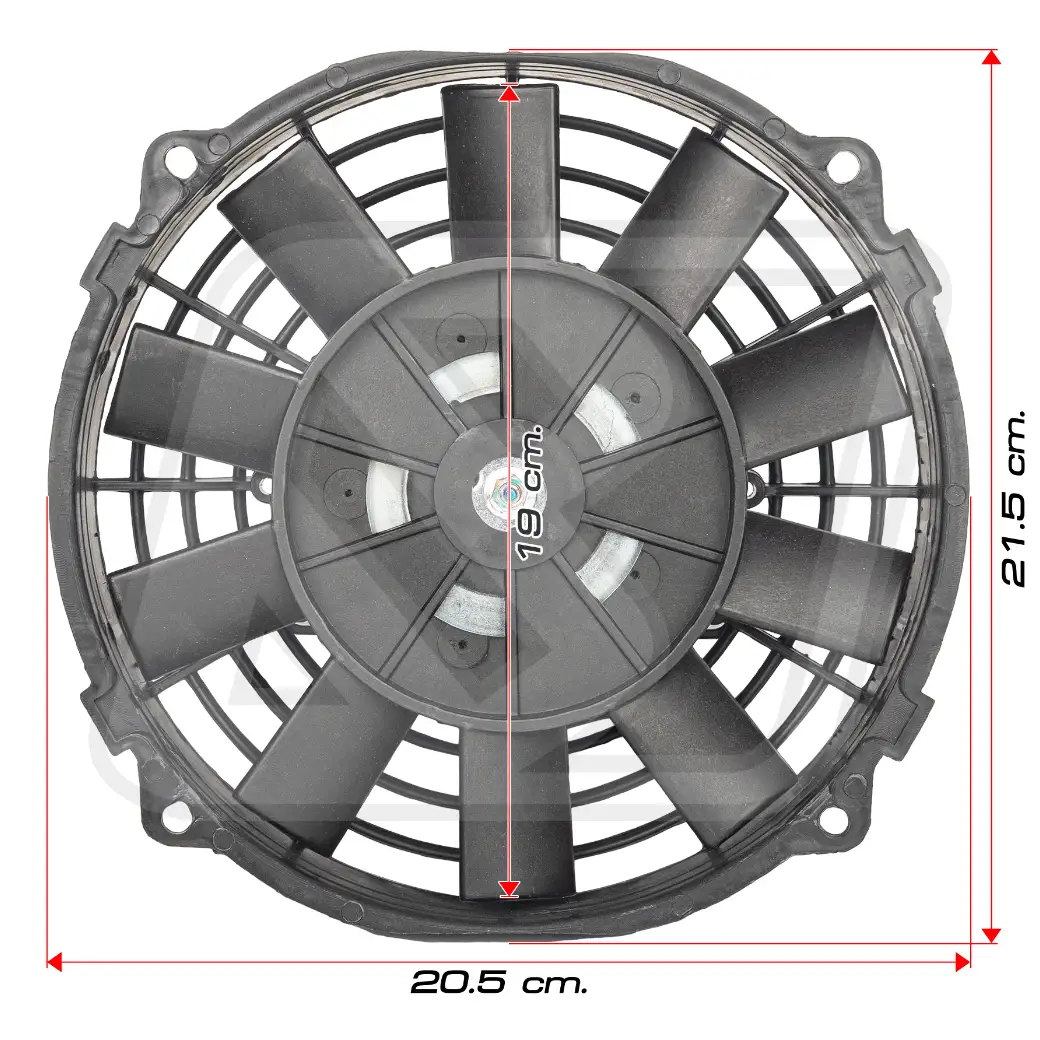 พัดลมไฟฟ้าหม้อน้ำ Billion Radiator Fan 7.5 นิ้ว 12V ใบตรง รุ่นระบายความร้อนเร็วพิเศษ