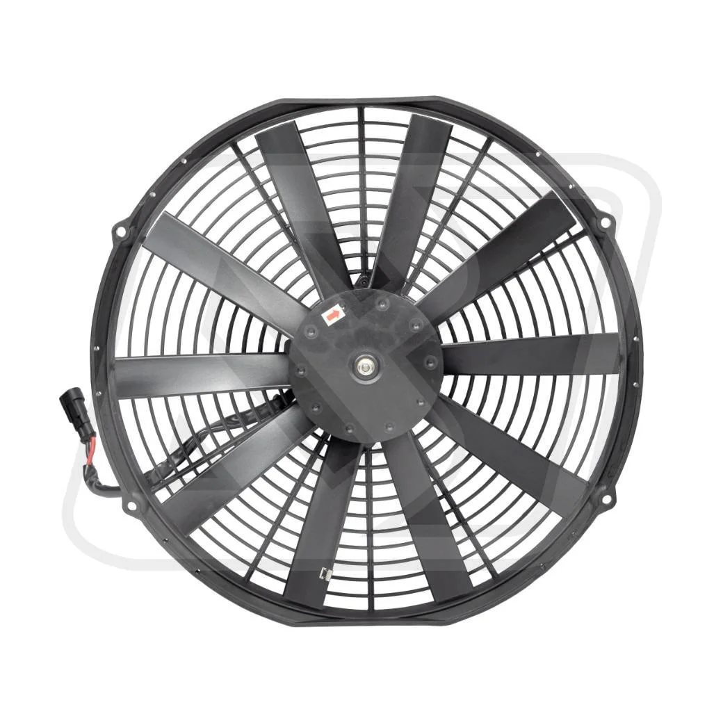 พัดลมไฟฟ้าระบายความร้อน Billion Flow 2200 12V 15 นิ้ว ใบตรง แบบเป่า (Straight Blade Pusher Fan)