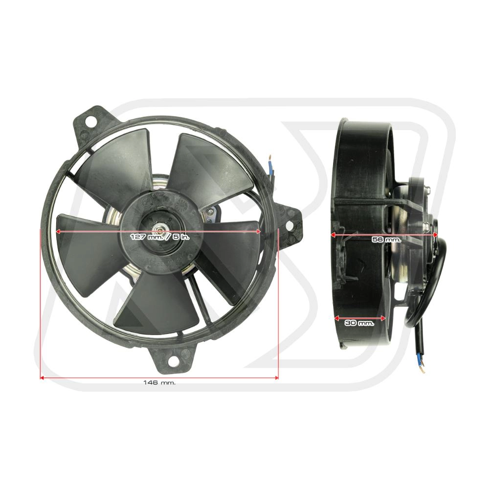 Electric Fan พัดลมไฟฟ้า Panasonic 12V 5 นิ้ว แบบดูด (Suction Type)