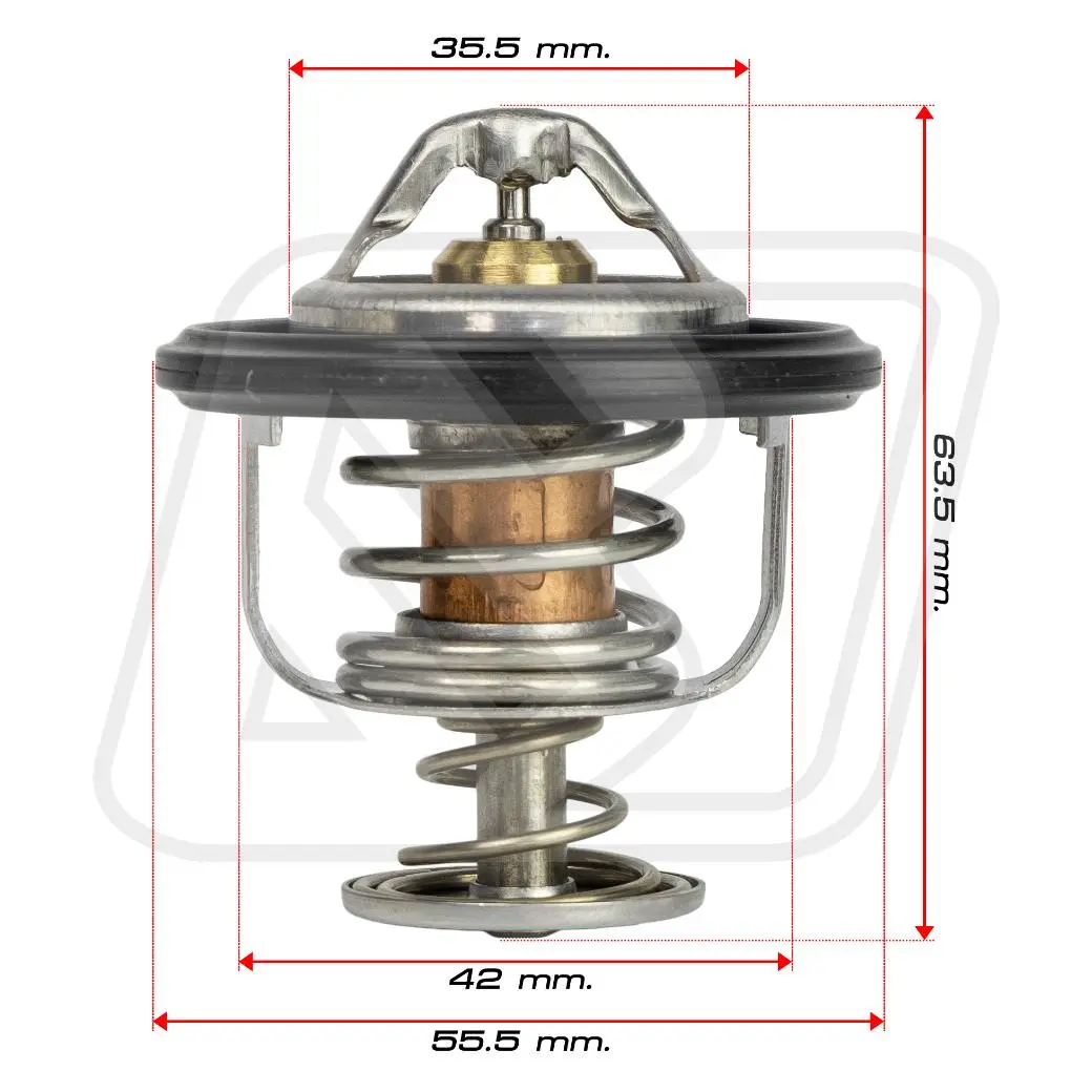 Billion Thermostat 68° วาล์วน้ำ Billion 68 องศา [KL01-15-171A] สำหรับ FORD RANGER 98-09, FIGHTER, BT50, MAZDA2 (ZY), MAZDA3 ปี 05 1.6, Daihatsu EF