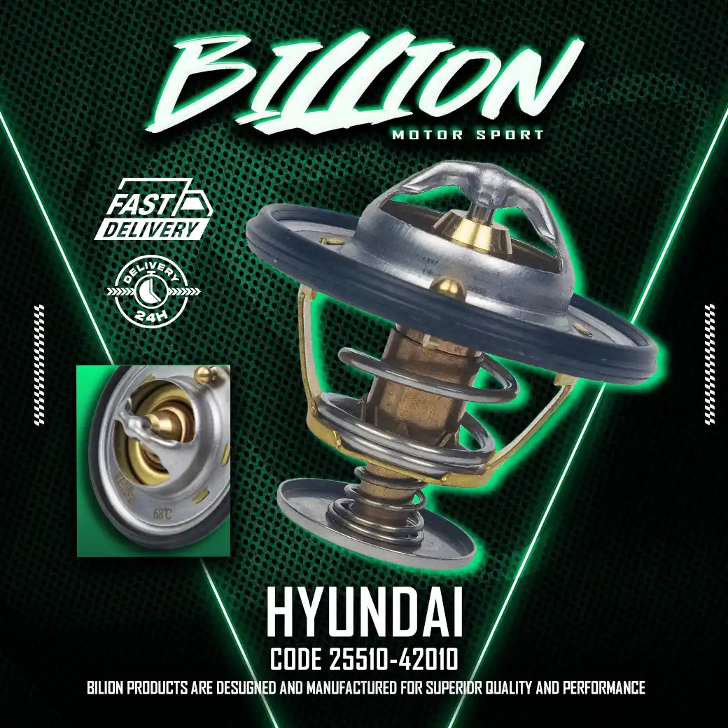 Billion Thermostat 68° วาล์วน้ำ Billion 68 องศา [25510-42010] สำหรับ Hyundai H1, Starex D4CB เครื่อง A1