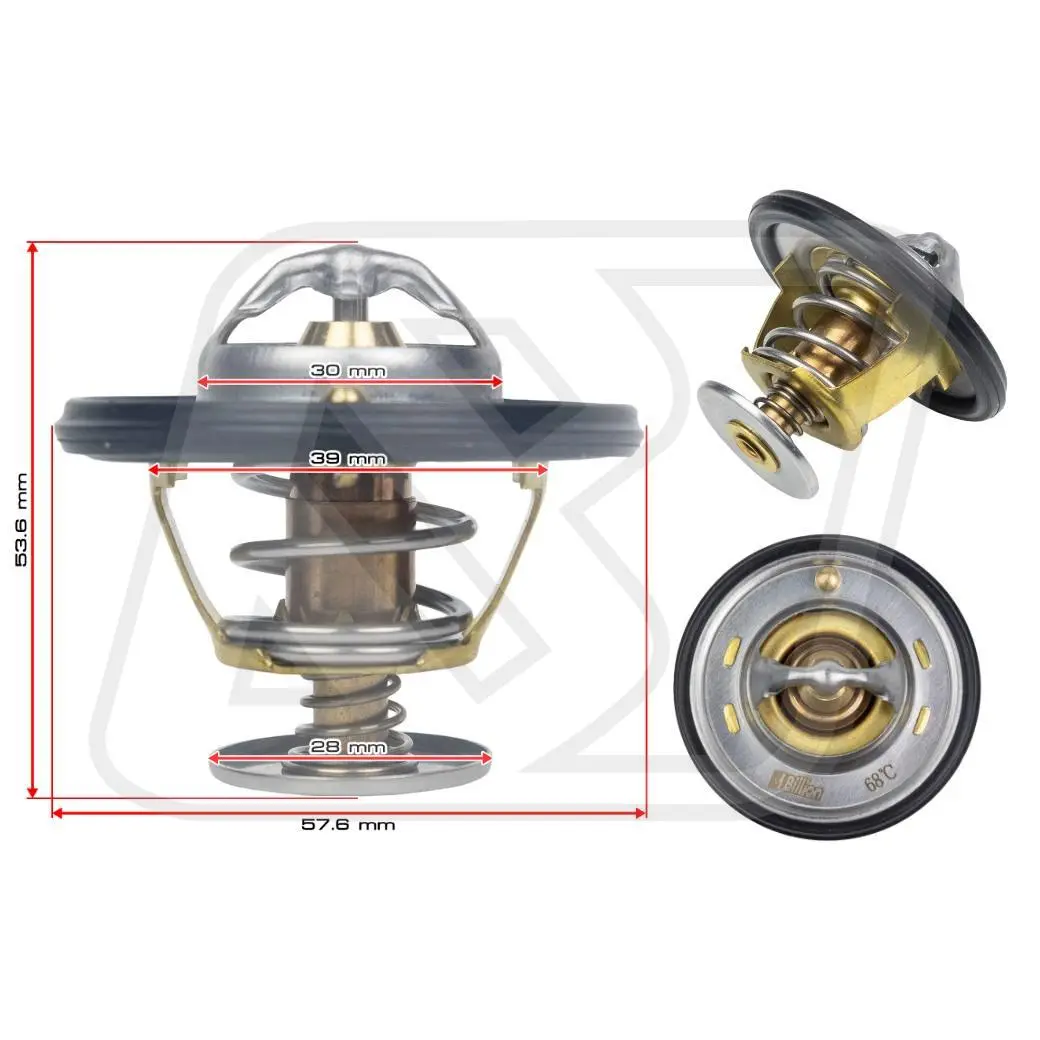 Billion Thermostat 68° วาล์วน้ำ Billion 68 องศา [25510-42010] สำหรับ Hyundai H1, Starex D4CB เครื่อง A1