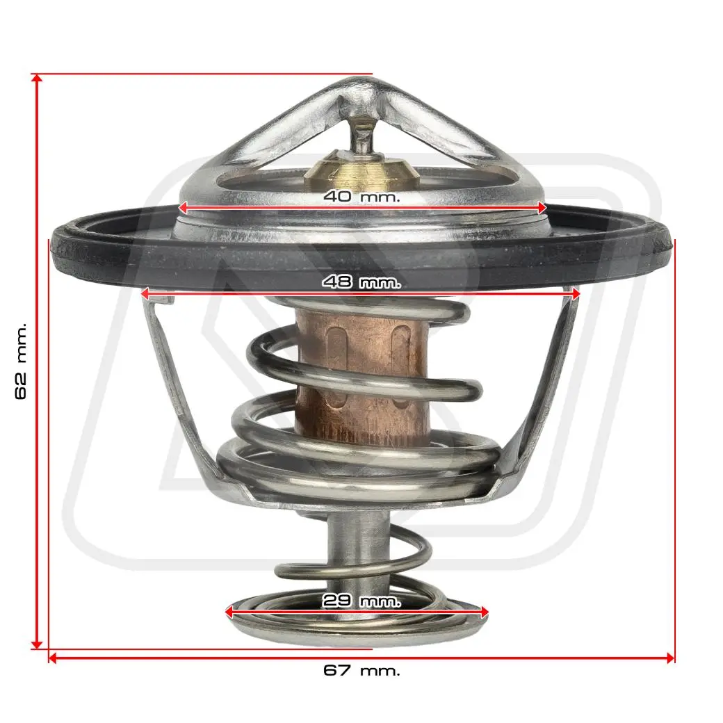 Billion Thermostat 68° วาล์วน้ำ Billion 68 องศา [8-98017027-2] สำหรับ ISUZU D-MAX, MU-7, MU-X, 1.9 Blue Power, 4JK1, 4JJ1, RZ4E
