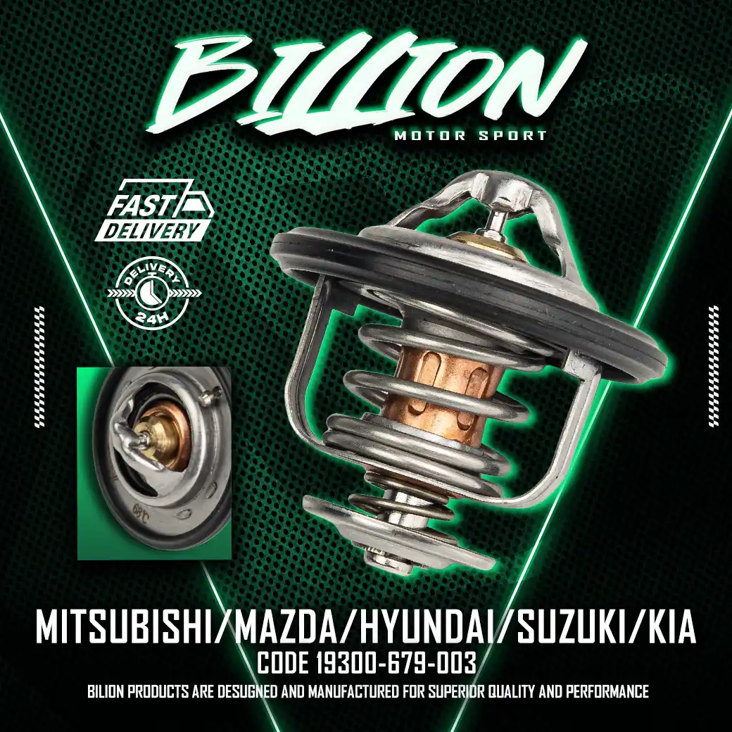 Billion Thermostat 68° วาล์วน้ำ Billion 68 องศา [Part No. 19300-679-003] สำหรับ MITSUBISHI, MAZDA, HYUNDAI, SUZUKI, KIA, รวมถึง Honda K20-K24 (KT CNC)