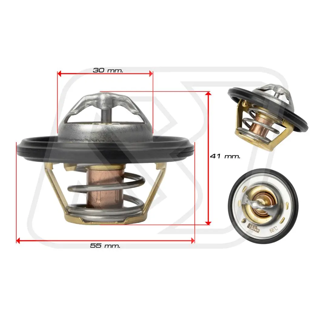Billion Thermostat 68° วาล์วน้ำ Billion 68 องศา [Part No. 19300-679-003] สำหรับ MITSUBISHI, MAZDA, HYUNDAI, SUZUKI, KIA, รวมถึง Honda K20-K24 (KT CNC)
