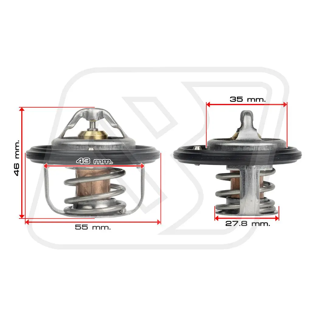 Billion Thermostat 68° วาล์วน้ำ Billion 68 องศา [1305A280] สำหรับ Mitsubishi MIRAGE, ATTRAGE