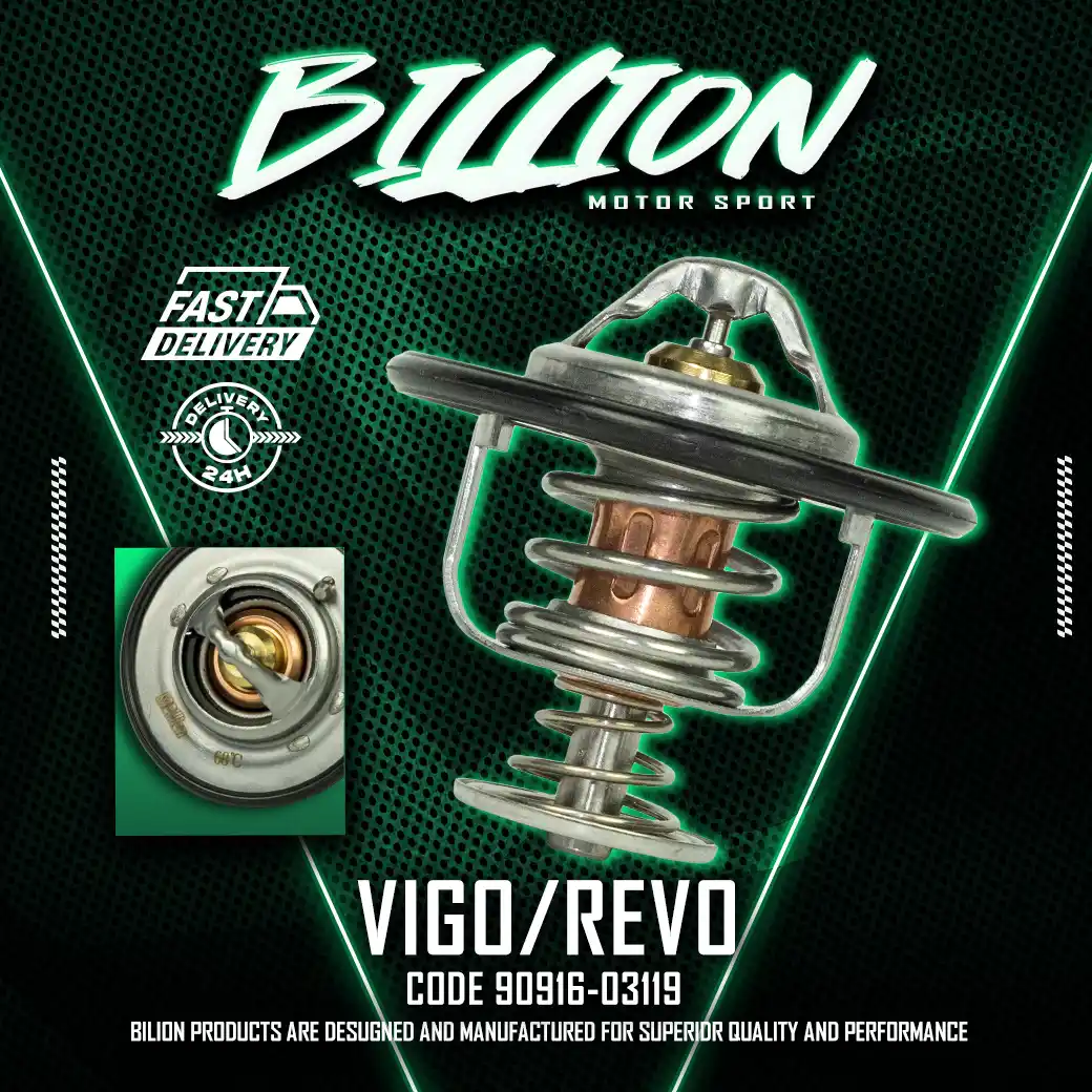 วาล์วน้ำ Billion Thermostat 68° [Part No. 90916-03119] สำหรับ Toyota Vigo, Revo, D4D, 1KD, 2KD