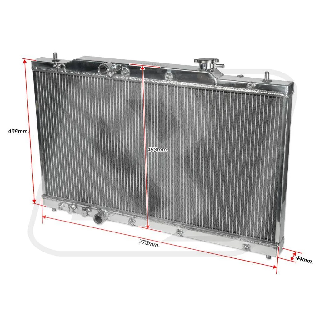 หม้อน้ำอลูมิเนียม Billion 2 ช่องใหญ่ Honda Civic FE | หม้อน้ำซิ่ง ระบายความร้อนสูง