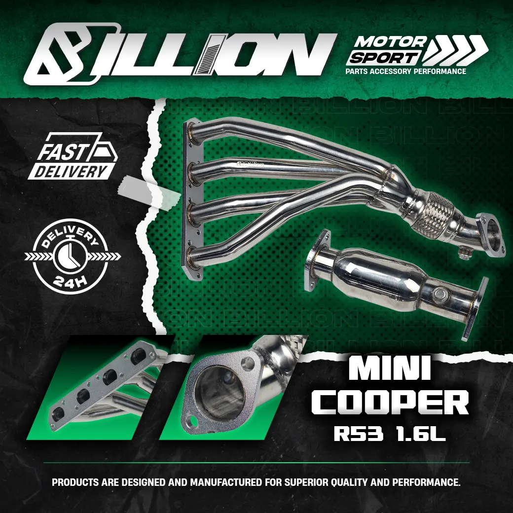 เฮดเดอร์ Billion 4-1 สำหรับ Mini Cooper 02-06 R53 1.6L