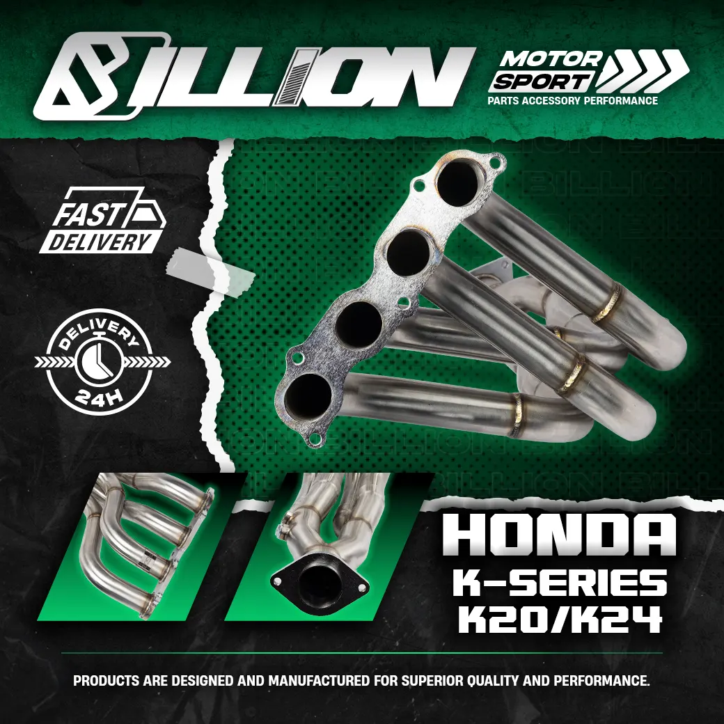 เฮดเดอร์ Billion 4-2-1 สำหรับ Honda K20 K24 Swap EG EK DC2