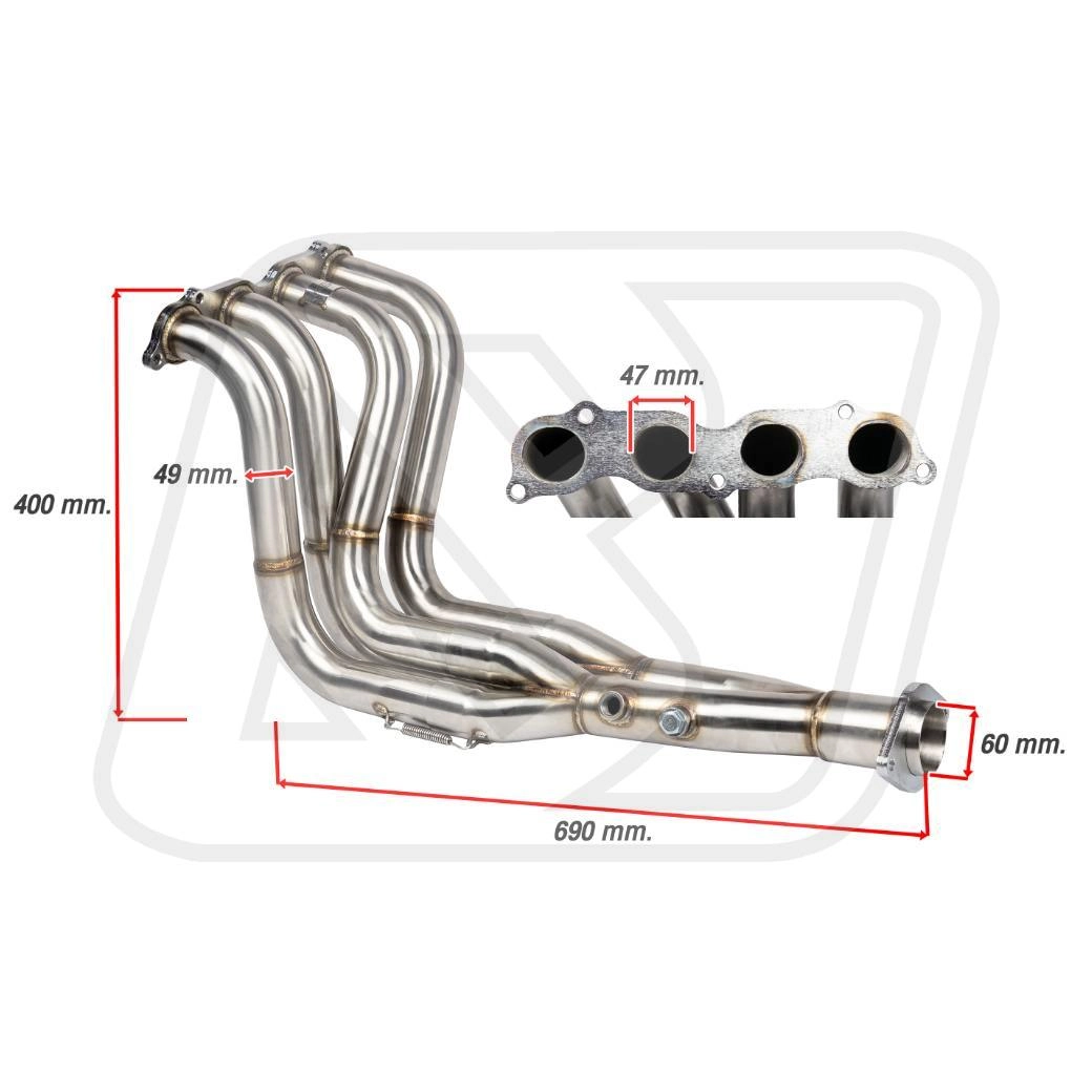 เฮดเดอร์ Billion 4-2-1 สำหรับ Honda K20 K24 Swap EG EK DC2