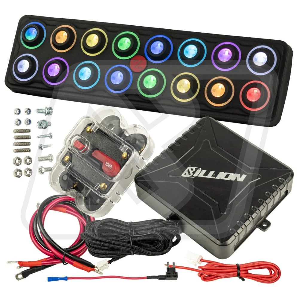 แผงสวิตช์ไฟ 12 ปุ่ม Billion RGB Master Switch พร้อมระบบไฟ LED ปรับสีได้